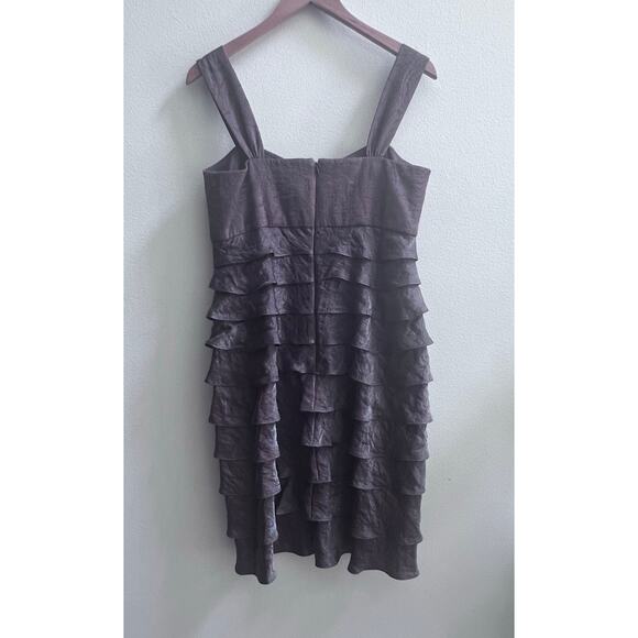 Vintage IGNITE EVENINGS Two Piece Tiered Midi Dress with Jacket Size 6 Beaded - Picture 4 of 9